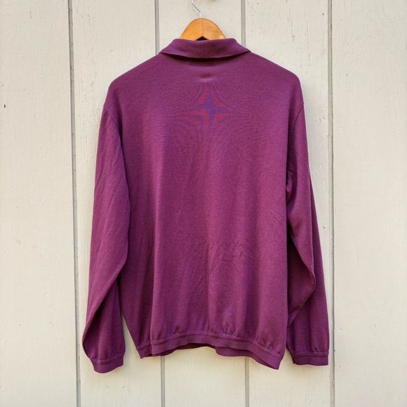 VITTORIO ROCCHETTI—Milano—Purple Polo Pullover—Men’s M—75% Wool—Made in USA—VG+ - Picture 9 of 13